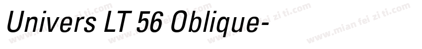 Univers LT 56 Oblique字体转换